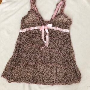 Leopard Print with Pink Ribbon